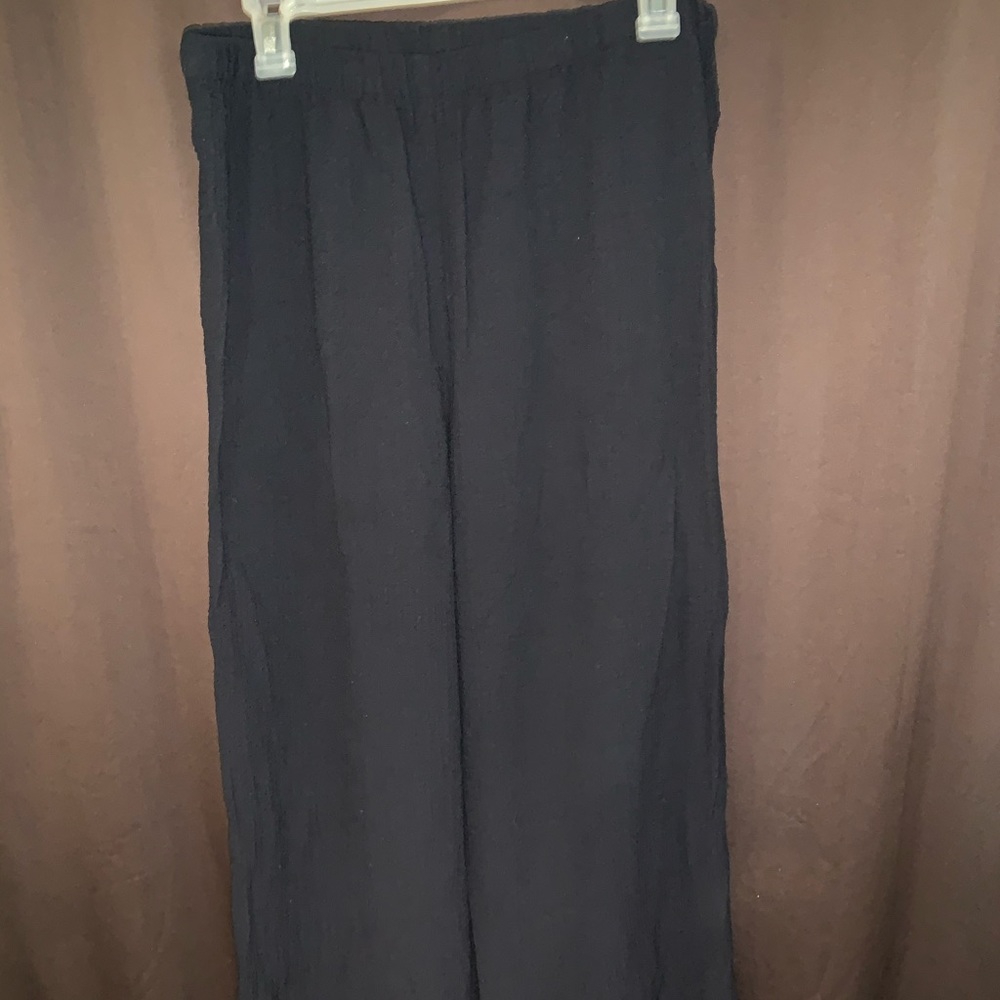 black flowy pants